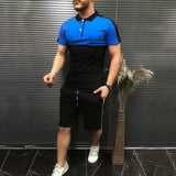 New Men's Suit, Lapel Shirt and Shorts Casual Dress