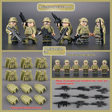 Military Building Blocks Doll, Assembled Desert Army