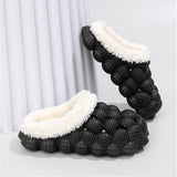 Winter Indoor Outdoor Non-slip Bubble Cotton Slippers