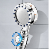 Pressurized Nozzle Turbo Shower Head One-key Stop Water Saving Shower Head Magic Water Line Bathroom Accessory