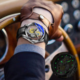 Gold Skeleton Vintage Automatic Quartz Men's Watches, Top Brand Luxury Tool