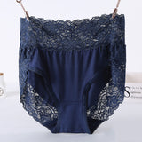 Plus Size Women's Lace Panties – High Waist Floral Lace Briefs (Pack of 2)
