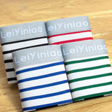 A Box of 4 Pcs, Men's Full Cotton Striped Printed Boxers, Explosion Style Trunks
