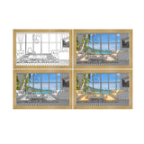 Illuminated LED Light Therapy Picture Frame, Decorative Wall Painting Bedside Lamp, Sunshine Glow Gift