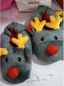 Christmas Shoes, Cute Elk Home Slippers