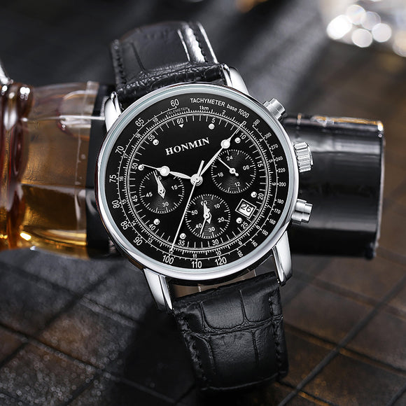 Sports Fashion Six-pin Multi-function Belt, Men's Quartz Watch