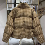 Thickened Puffer Jacket, High Waist Cropped Cotton Sweater