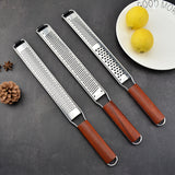 Wooden Handle Stainless Steel Cheese and Chocolate Grater