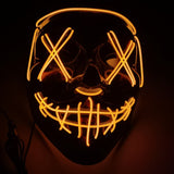 Black V Halloveen Horror Glowing Mask