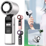 Turbos Chilled Ice Sensation Cold Fan, Super Mini Speed Fan, USB Powered Digital Display for Outdoor Camping Travel
