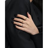 Small Design Irregular Micro-inlaid Zircon Texture, Women's Ring