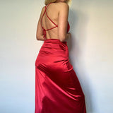 Women's Clothing, Pure Color Halter Backless, Thin Strap, Hip Bag Dress