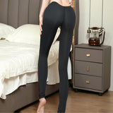 Elastic Leggings for Women, Open Crotch Tights