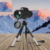 Compatible with Apple, Monocular Telescope Zoom Scope with Compass, Phone Clip Tripod