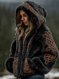 Women's Warm Hooded Zip-up Cardigan Sweater