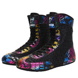 Mixed Combat Training, Wrestling, Soft Sole, High Top, Fitness, Lifting Shoes