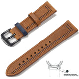 Grained Leather Strap for Quick Release, Hand Made Retro Watch Bands (Watch not Included)