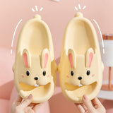 Cute Rabbit Slippers for Kids Women Summer Home Shoes Bathroom Slippers