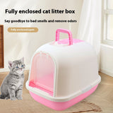 Fully Enclosed Cat Litter Box with Drawer – Odor Control & Splash-proof Design