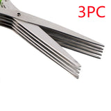 Stainless Steel Multi-layer Herb & Green Onion Scissors for Seaweed, Spices & Kitchen Prep