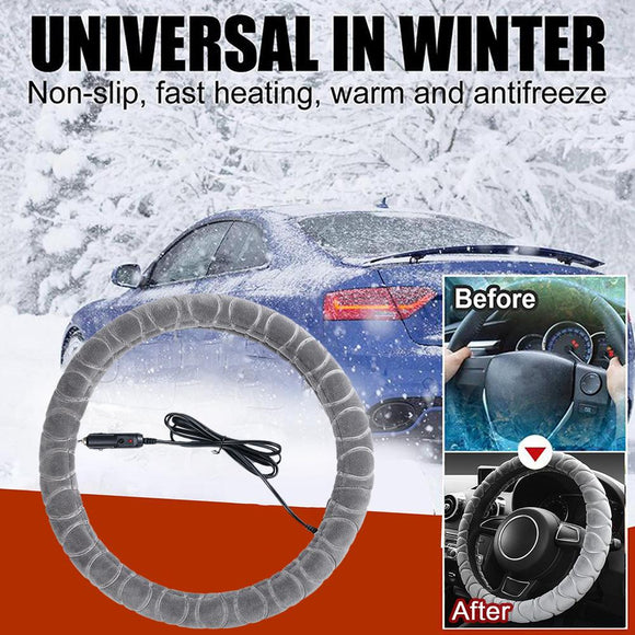 Car Heated Steering Wheel Cover – 12V Grip Design