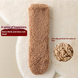 Winter Floor Socks, Velvet Thicken Warm Coral Velvet Cute Stockings, Japanese-style Home Footwear Non-slip Tights, New Year Gifts Winter Accessories