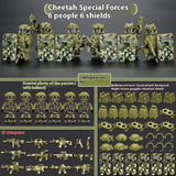 Military Building Blocks Doll, Assembled Desert Army