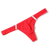 Men's Fashion, Low Waist, Ice Silk, T-back Briefs
