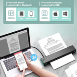 A4 Portable Wireless Printers for Travel, Bluetooth Thermal Printer, Best Suited for Mobile Office, Support Tattoo Paper Phomemo M08F