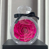 Natural Eternal Fake Flower Ornaments, Transparent Cover Dried Rose Gift Box for Christmas New Year Valentine's Day, Home Decor