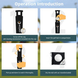 Portable Golf Ball Washer, Mini Golf Bag Cleaner, Outdoor Golf Accessories
