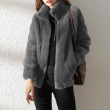 Elegant Cardigan, Zippered Fleece Top Sweater