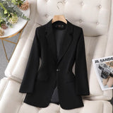 Spring and Autumn All-match Solid Color Blazer