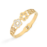 Women’s Hollow Five-leaf Flower Bracelet – Minimalist Floral Fashion Jewelry