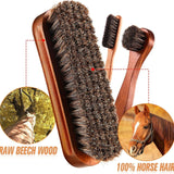 Horse Hair, Shiny Shoes, Suede Cleaning Brush