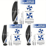 Patio Sun Umbrella Cover, Waterproof Outdoor Offset