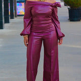 Personality Fashion Leather Suit for Women