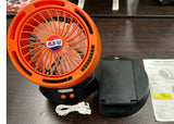 Portable Solar Fan with LED Lighting – Quiet Desk and Camping Use