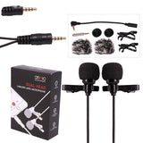Live Mobile Phone Lavalier, Recording Double Head Interview Microphone 6m