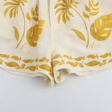 Loose Printed Long Shirt, Elastic Waist Shorts + Shirt Suit