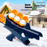 Children's Outdoor Snow Shark Cute Cartoon Snowball Gun Launcher, Clip Fight Toy