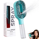 One-click Spray Hair Brush – Anti-frizz Detangling Comb with Water Mist