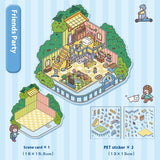 Decompression Cartoon Landscape Stickers — Creative Miniature Scene Collage DIY Set