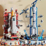 Aerospace Building Blocks, Rocket Ship Model, Small Particles, Children's Assembled Toy Gift