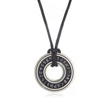 Vintage Nordic Rune Necklaces for Men, Stainless Steel Norse Runes Viking Pagan Elder Futhark Pendant, Amulet Fashion Jewelry