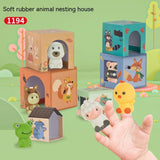 DIY Soft Rubber Finger Toys, Animal Matching House Accessories