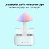 USB Humidifier Water Drip Mushroom Rain Cloud Diffuser Water Drop Sound Aroma Lamp for Home