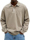 Men’s Fall Long-sleeve Polo Shirt – Casual, Breathable, Comfortable Solid High-quality Tee