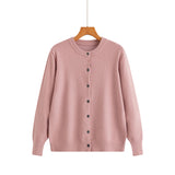 New Thin Round Neck Cardigan Sweater, Short Outer Tops