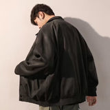 Men's Autumn Winter Suede Bomber Coat, Autumn Top Jacket